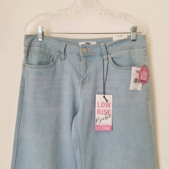 YMI Low Rise Juniors Jeans Wide-Leg Size 5/27 Light Blue Color NWT - Picture 11 of 11
